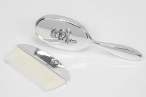 Baby Haarverzorging Set Verzilverd Met Teddybeer Design - Celebrations