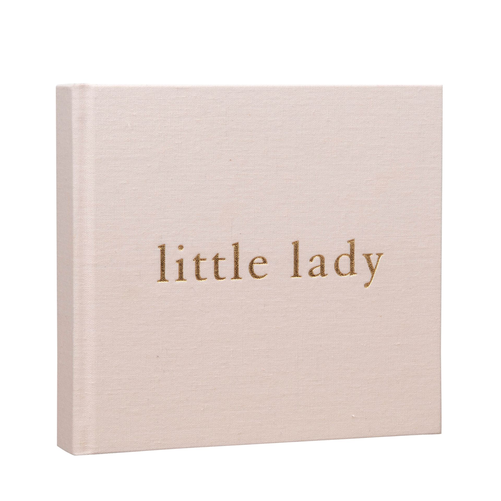 Linnen Fotoalbum " Little lady " Roze | Bambino