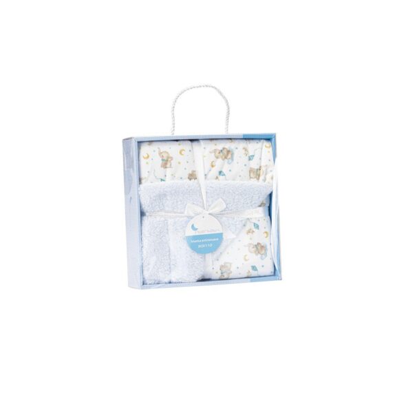 Teddy deken Olifant - blauw