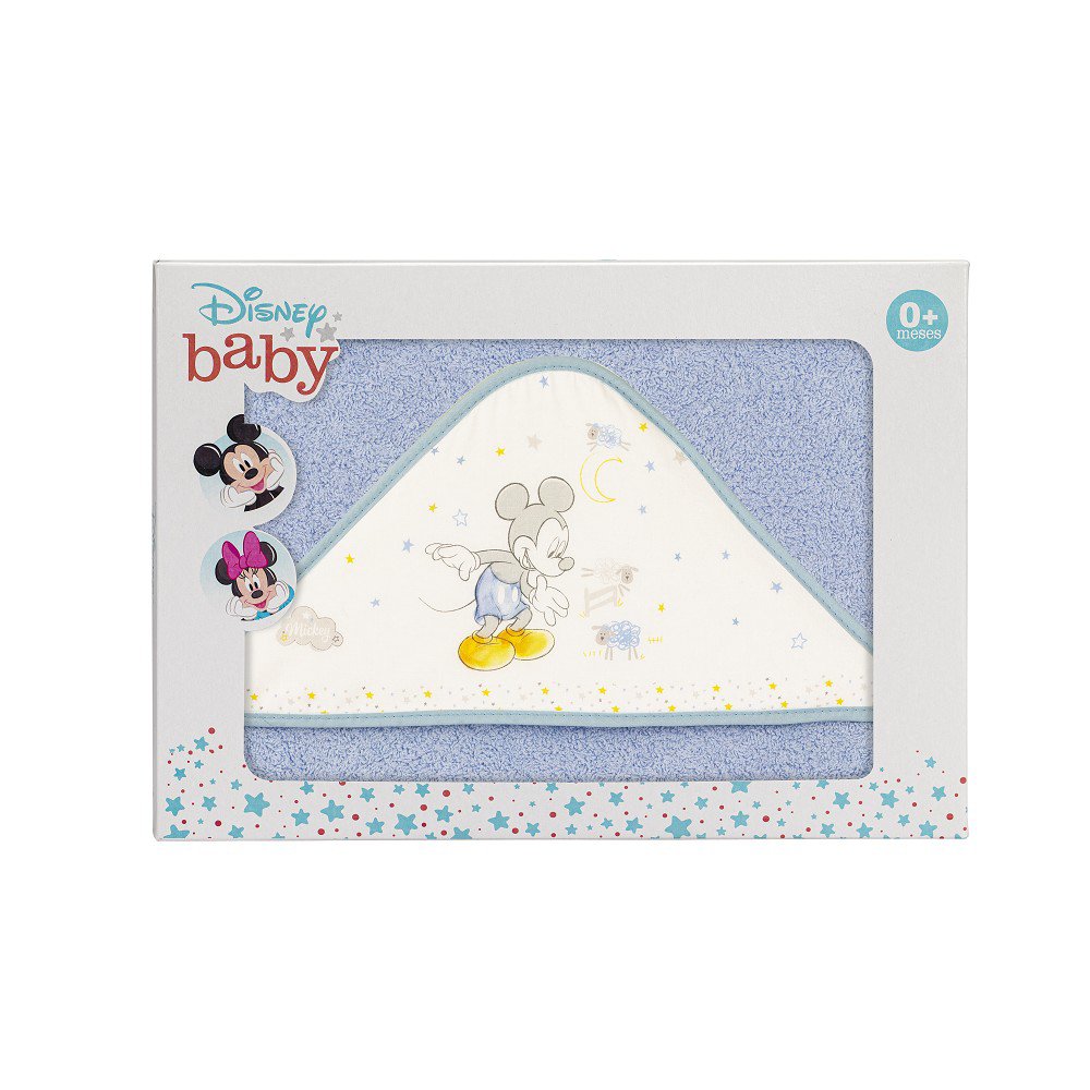 Disney Baby Badcape Mickey Mouse - Blauw/Wit