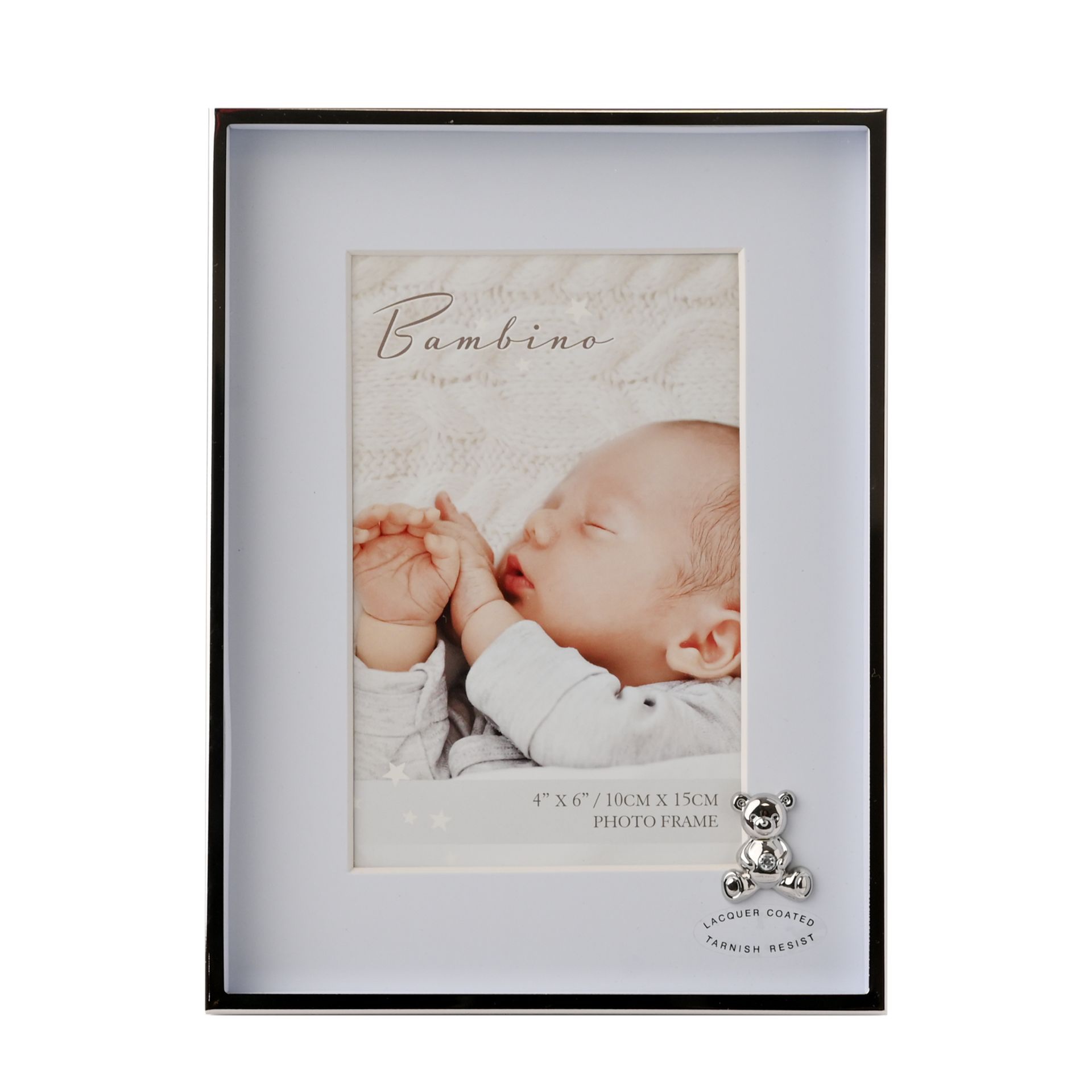 Fotolijst Blauw & Zilver Teddybeer | Bambino