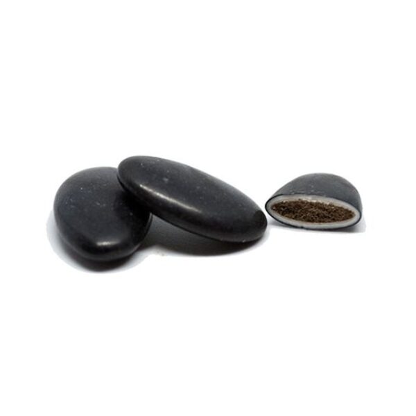 Suikerbonen gelakt - zwart | Papa Chocolat