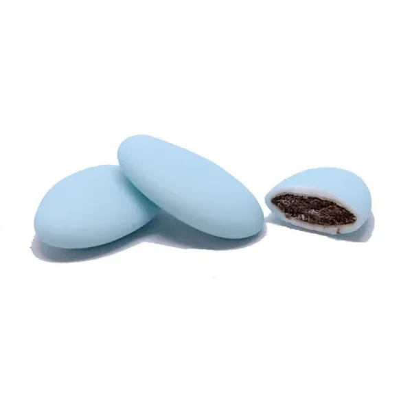 Suikerbonen Mat Licht Blauw 1 KG | Papa Chocolat