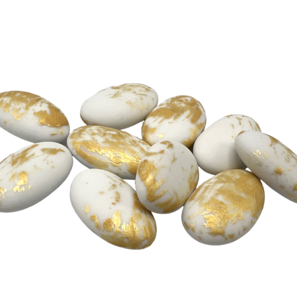 Suikerbonen Marmer Wit-Goud 1 KG | Papa Chocolat