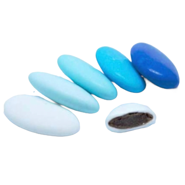 Suikerbonen Gelakt Kleurmix Blauw 1 KG | Papa Chocolat