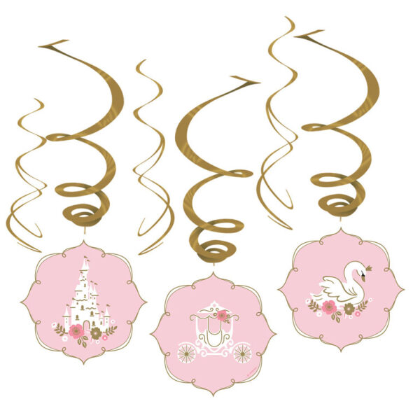 6 Swirl Hangers - Princess for a Day