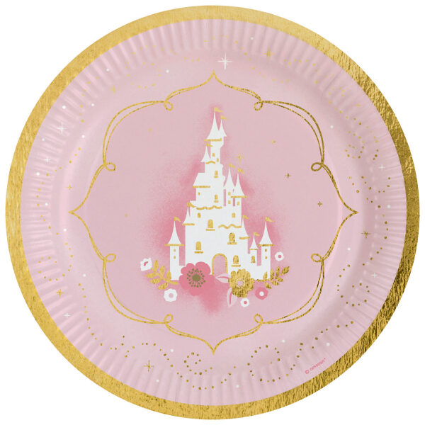 8 Bordjes Rond 23 cm - Princess for a Day