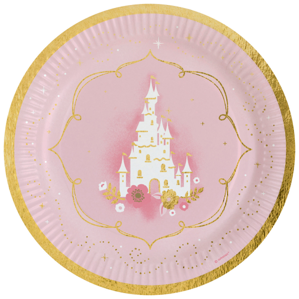 8 Bordjes Rond 23 cm - Princess for a Day